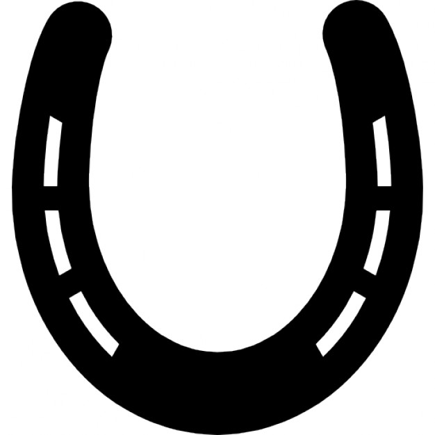 The horseshoe icon Horse and races symbol Flat Vector Image