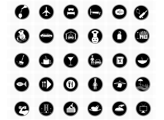 Hotel Icons Set Stock Vector 122122054 - 