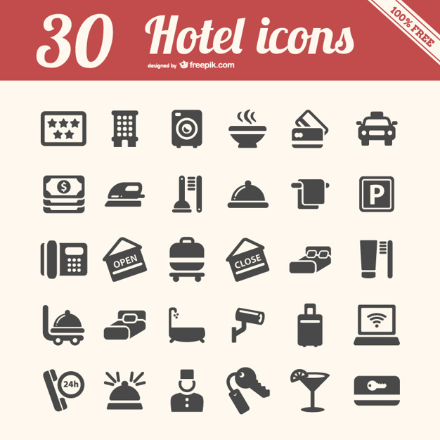 Hotel And Travel Vector Icons - Download Free Vector Art, Stock 