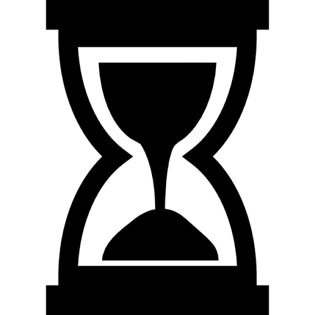 Hourglass ended icon on white background. Vector illustration 