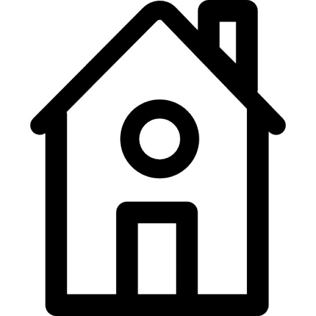 Modern house icon, outline style Stock Vector Art  Illustration 