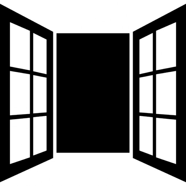 Opened window door of glasses Icons | Free Download