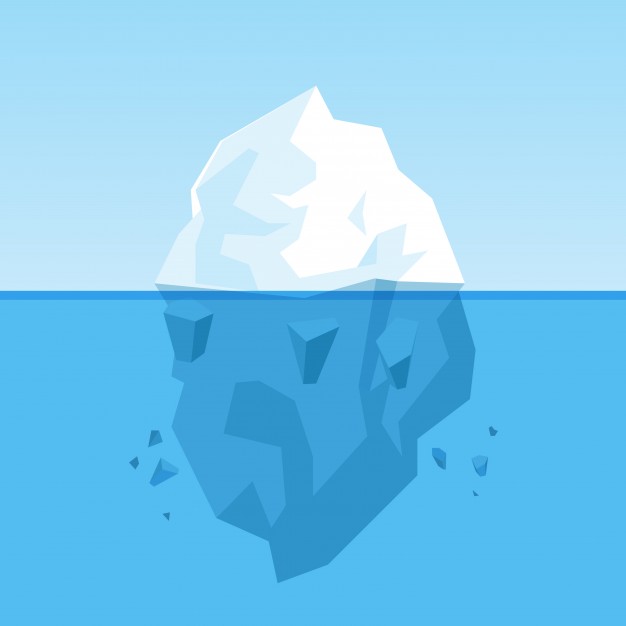 Iceberg Vector Icon Isolated On White Background. Ice Berg Vector 