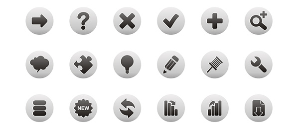 20 Free Beautiful Black  White Icon Sets - CodeFear