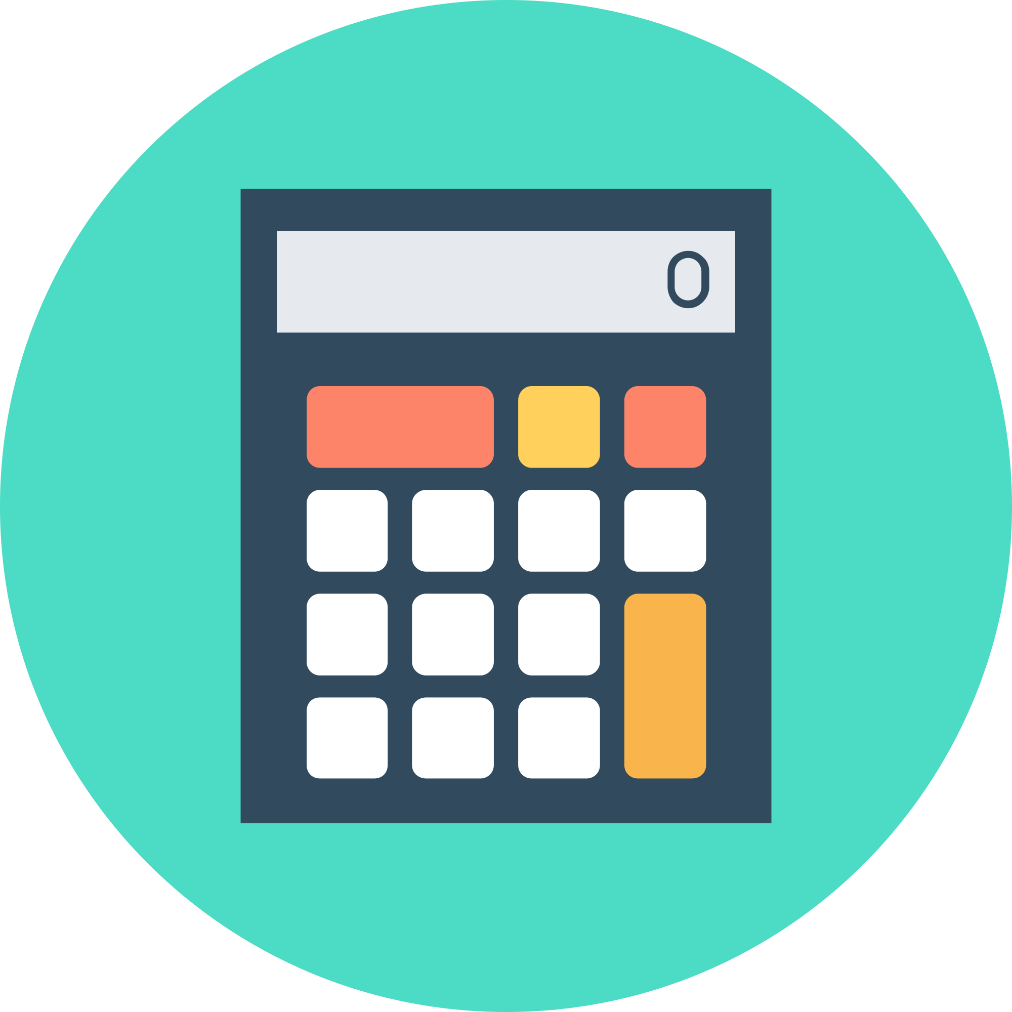 Mixed calculator Flat Icon