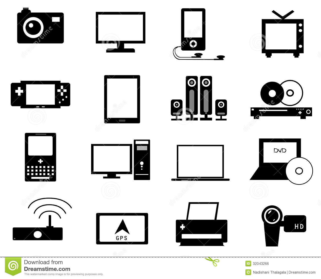 Consumer Electronics Icon Set Royalty Free Cliparts, Vectors, And 