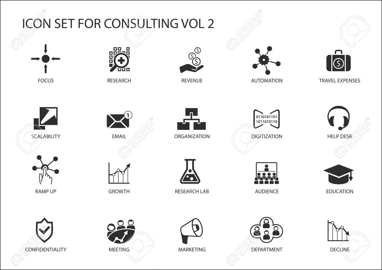 Logo Icon Consulting Business Management Stock Vector 729510298 