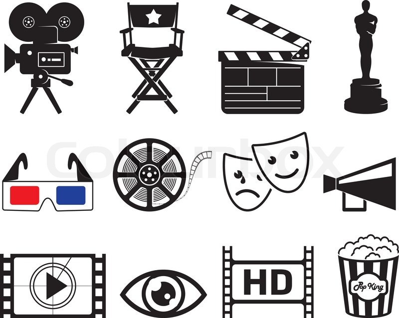 Movie Ticket Flat Icon For Apps And Websites Royalty Free Cliparts 