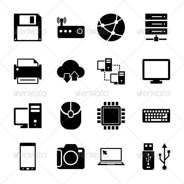 Technology and hardware 25 free icons (SVG, EPS, PSD, PNG files)