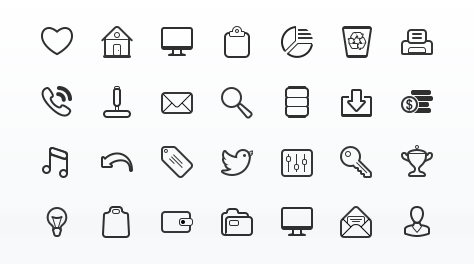 Social Media Glyphs Icon Set | Web Icon Set