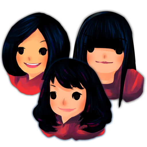 Girls set silhouette icon Royalty Free Vector Image