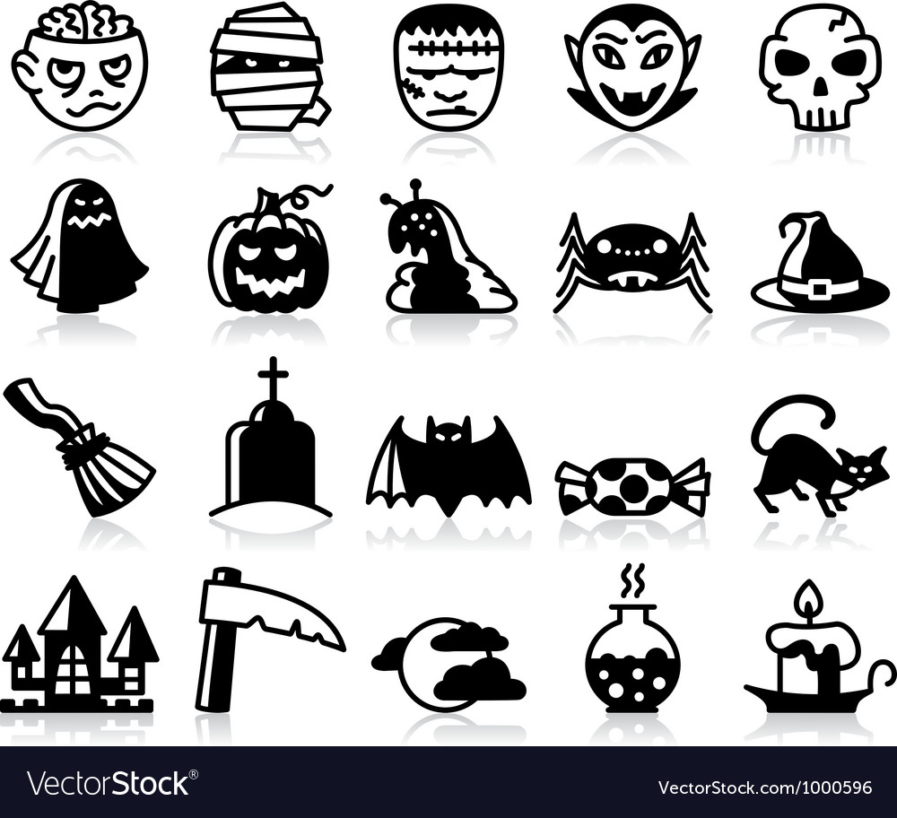 Halloween icons Royalty Free Vector Image - VectorStock