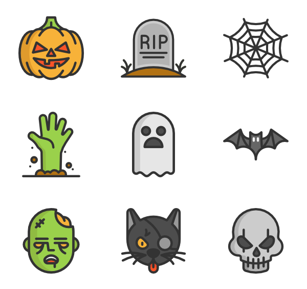Halloween Icon Pattern Set - Free Design Resources
