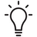 Idea And Creativity Symbol Of A Lightbulb Vector SVG Icon 
