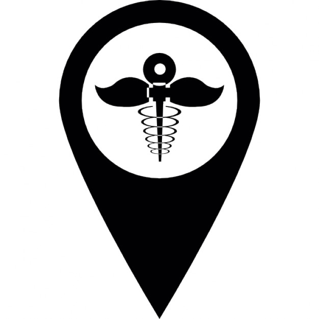 Plus, Hospital ,Pharmacy, Clinic pin map icon.  Stock Vector 