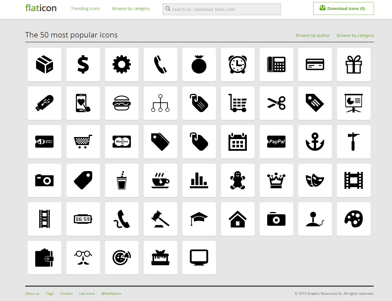 Freebie] Flat Retro Communications Icon Set: 33 Icons, PNG, SVG 