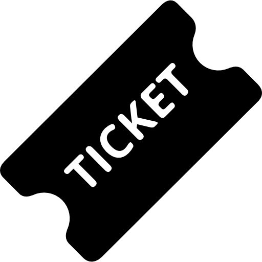 Bootstrap Font Awesome Ticket Icon  Style: Simple Black
