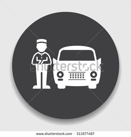 Valet Parking icon vector, filled flat sign, solid pictogram 