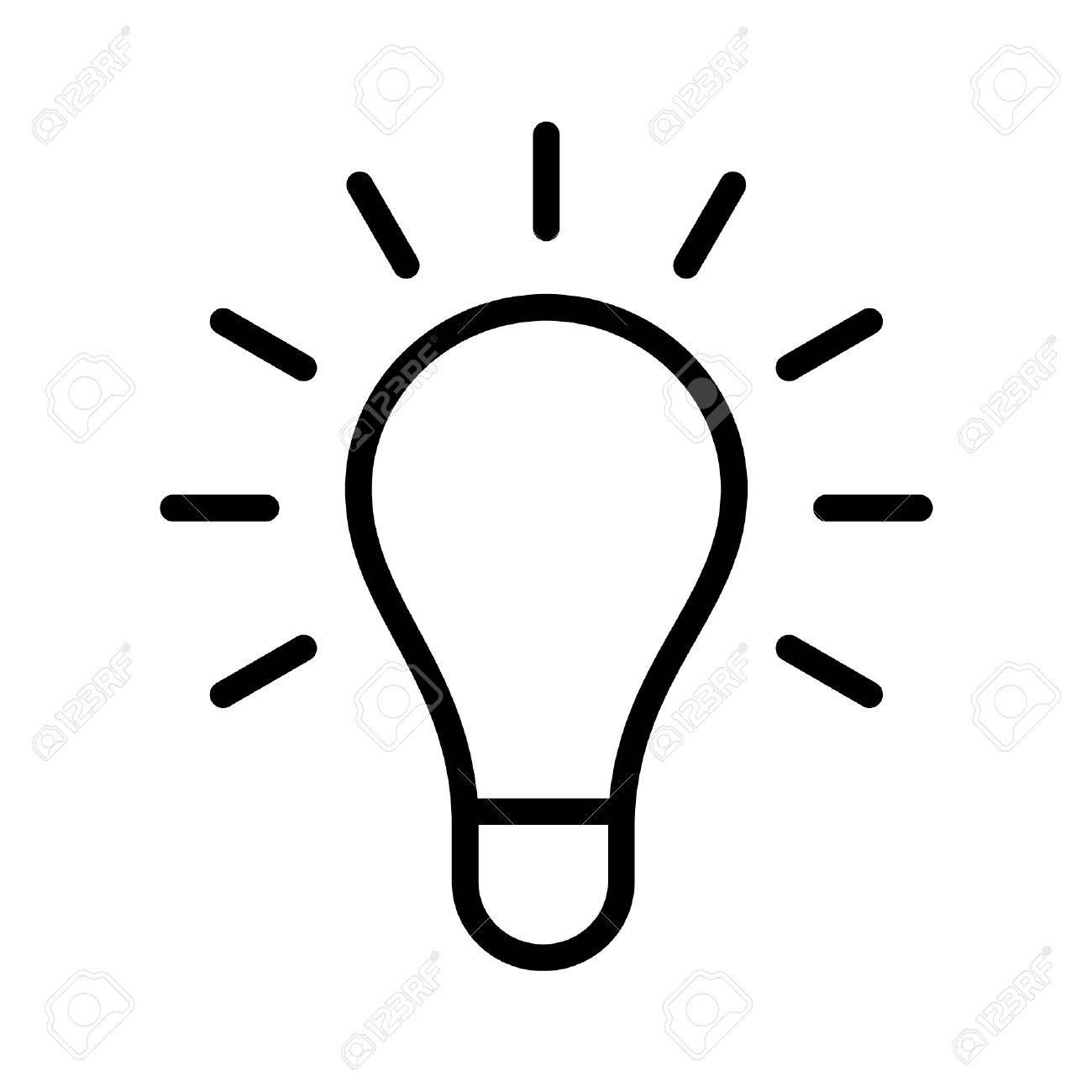 Vector Light Bulb Icon Concept Idea Stock Vector 451861834 