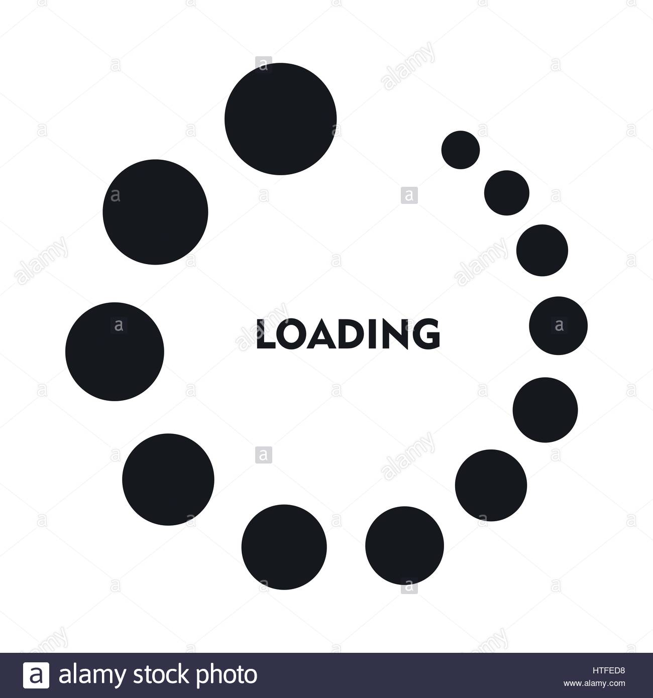 animation - loading circle icon on white background with alpha 