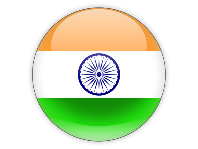 Round icon. Illustration of flag of India