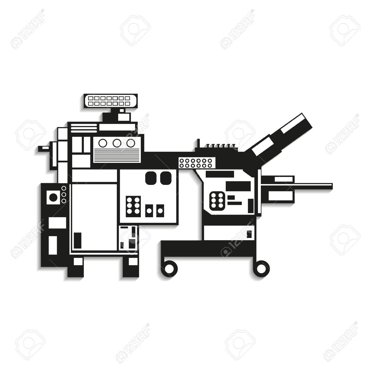 industrial equipment icon set Stock image and royalty-free vector 