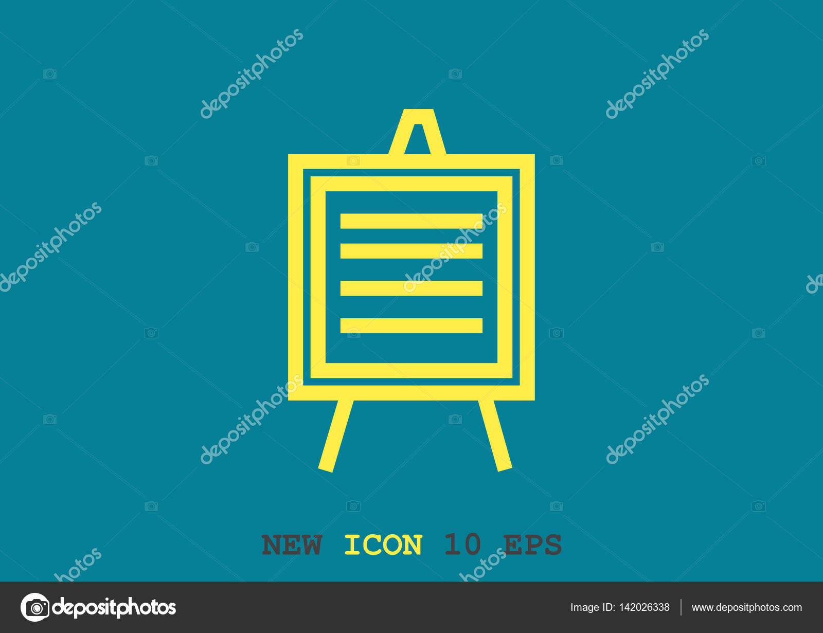 informational board icon  Stock Vector  LovArt #142026338