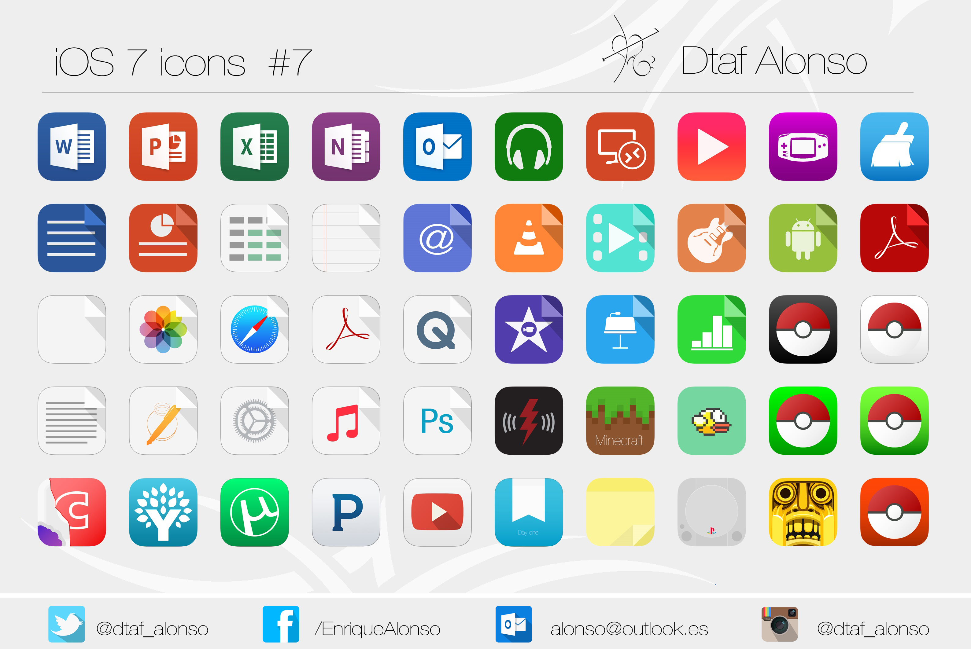 iOS7 Redesign Iconset (14 icons) | wineass