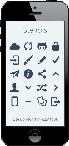 App icons - Vector stencils library