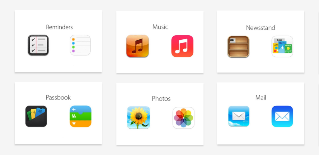 LukeW | Data Monday: iOS7 Icon Design