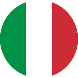 Round pin icon. Illustration of flag of Italy