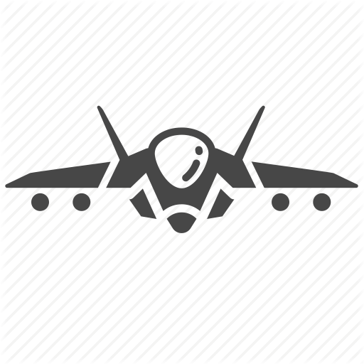 Jet fighter plane icon, outline style. Jet fighter plane vector 