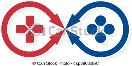 Game controller logo template Joystick icon Vector Image