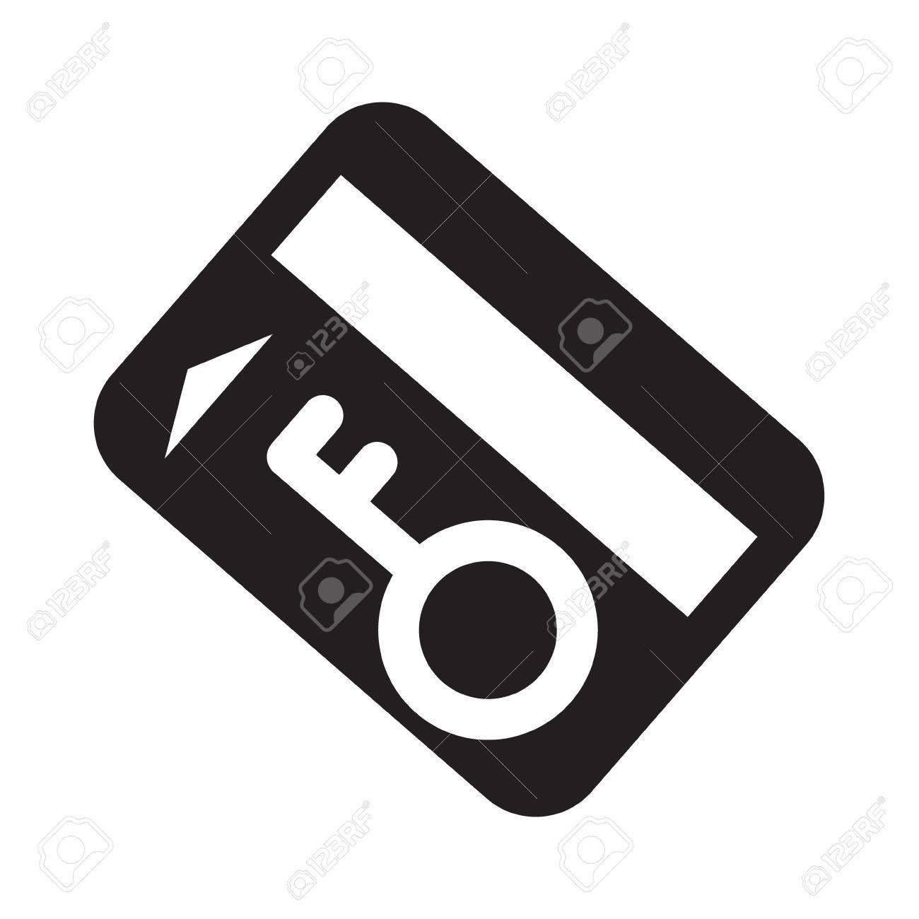 Hand with hotel room key card icon Stock Vector Art  Illustration 
