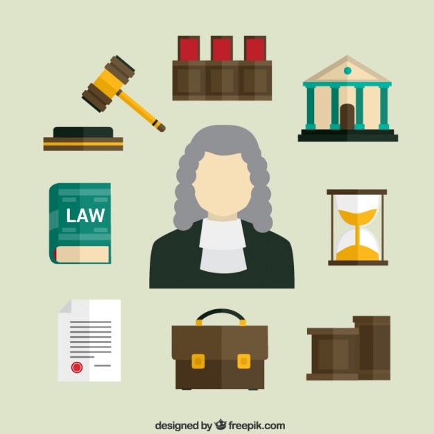 Cartoon image of law icon judge gavel symbol Vector Image