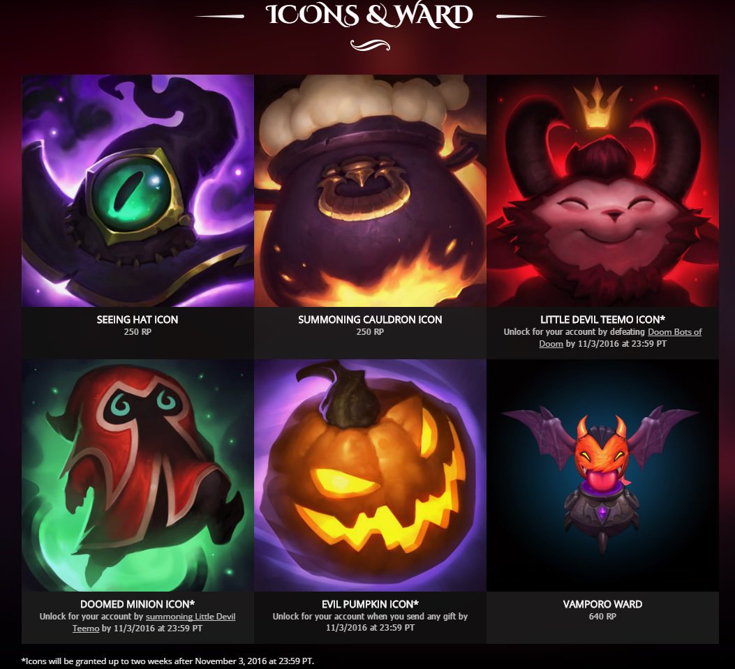 Lore and Gameplay Icon for various League of Legends factions (In 