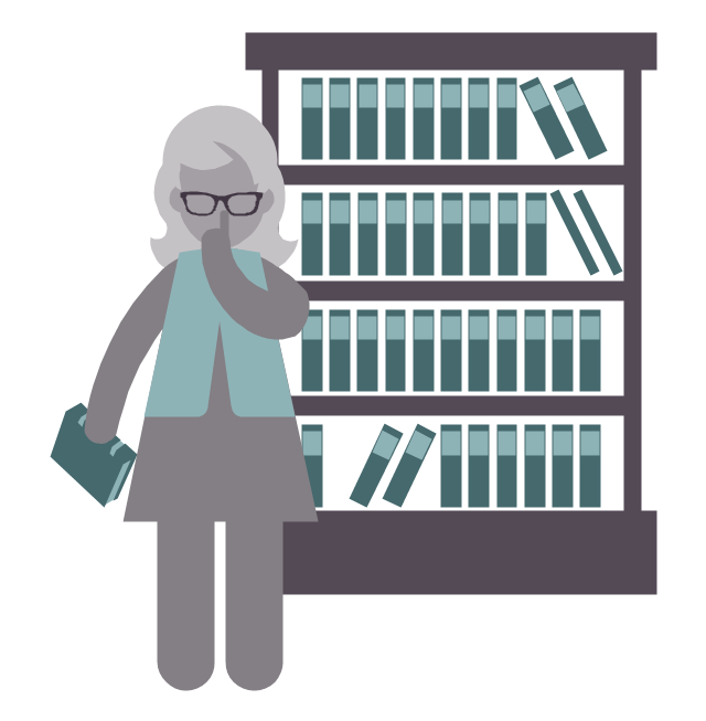 Book, cart, librarian, library icon | Icon search engine