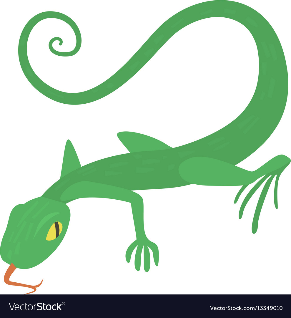 Lizard icon in flat style stock vector. Illustration of breeding 