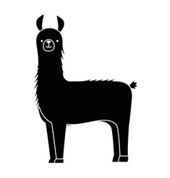 Peruvian llama isolated icon Royalty Free Vector Image