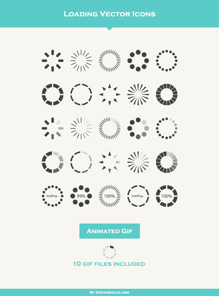 Colored loading icons Vector | Premium Download