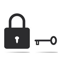 Lock and key icon. Stylized lock and key icon or symbol. stock 