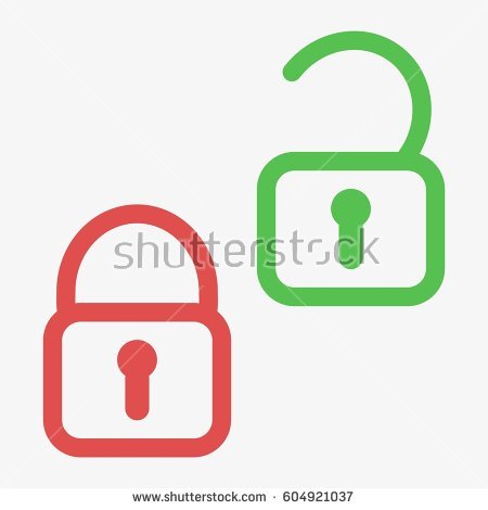 Lock Unlock Icons Stock Vector Art  More Images of Closed 