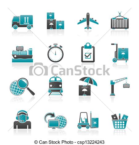 Logistic Warehouse Delivery Shipping Icon Pictogram Royalty Free 