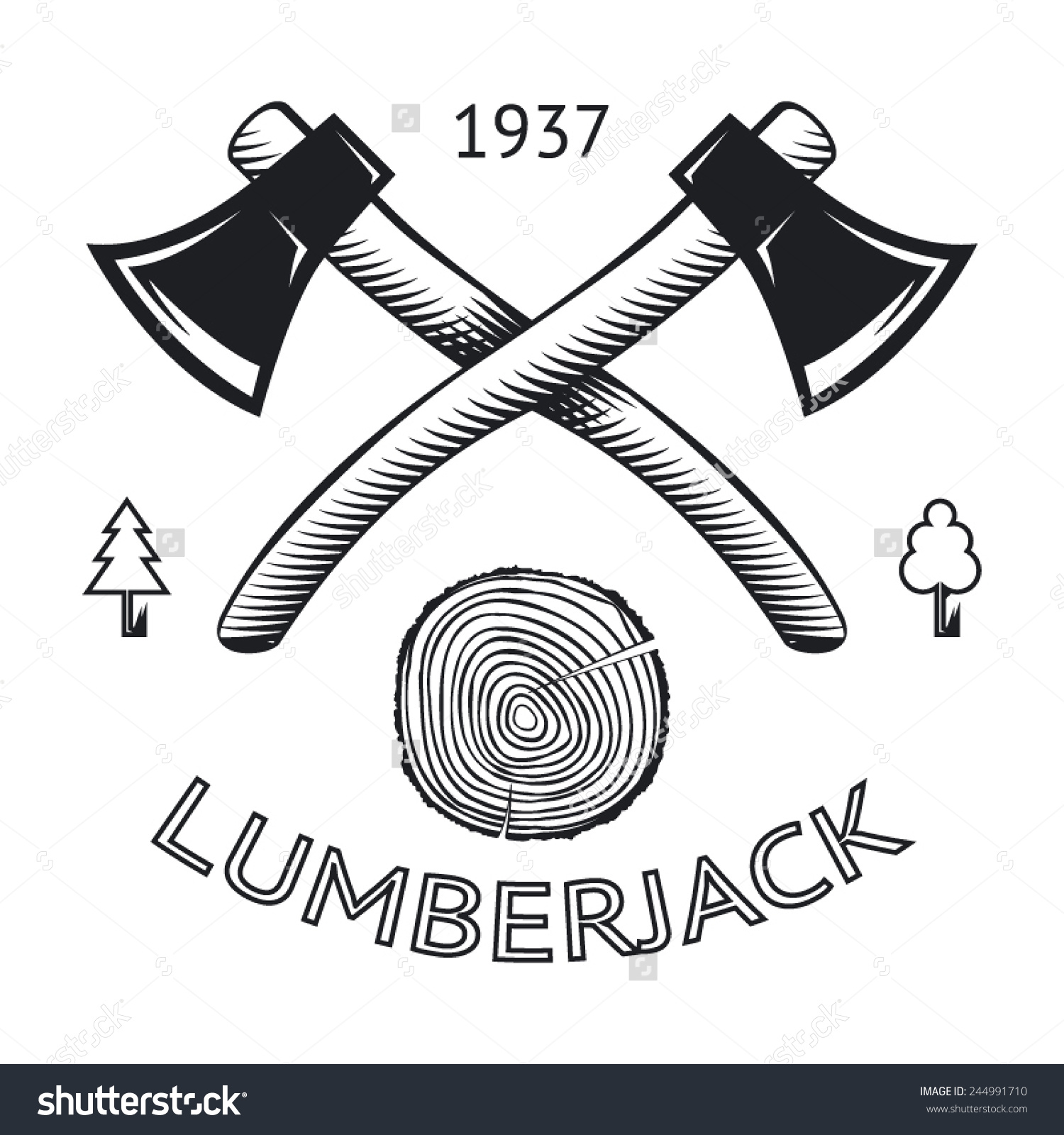 Lumberjack White Icons - Download Free Vector Art, Stock Graphics 