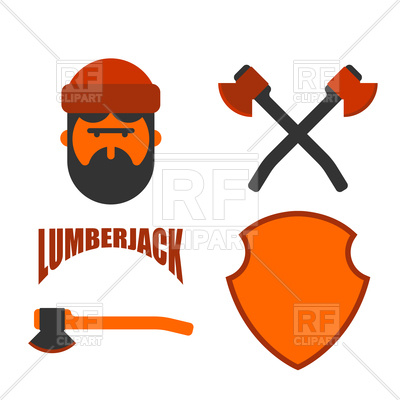 Lumberjack icon in black style isolated on white background 