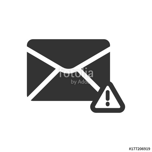 Email 01 Glyph - Suspicious Mail Icon Stock image and royalty 