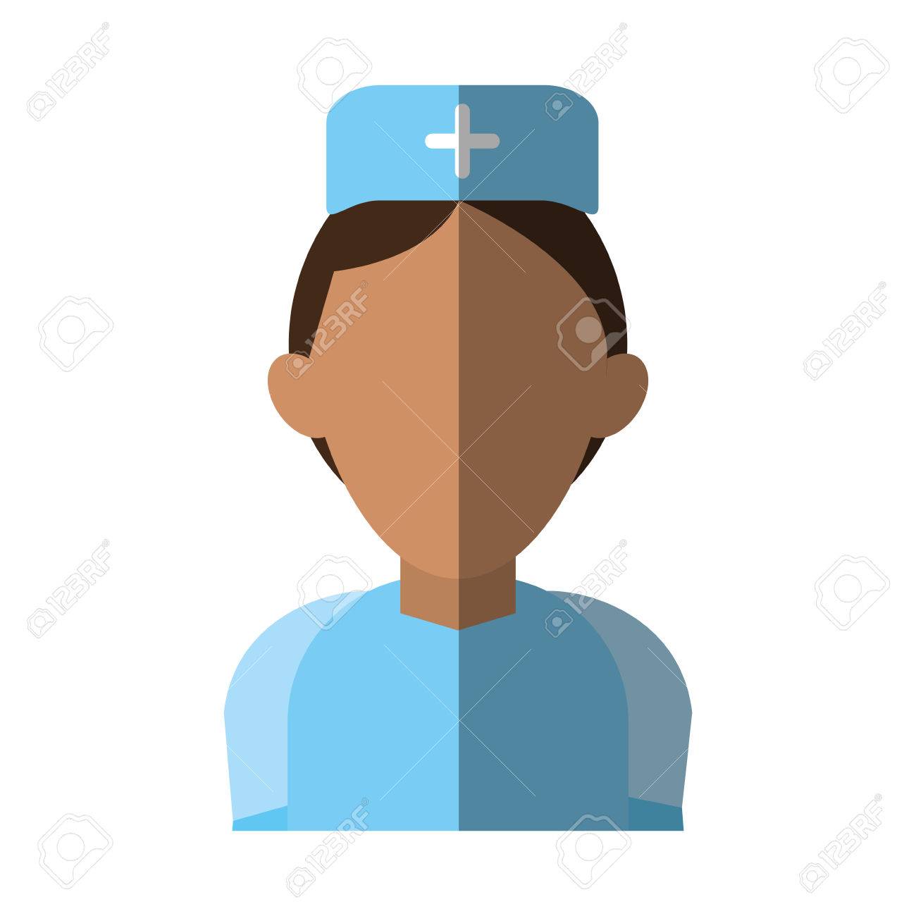Patient And Male Nurse Icon On Flat Color Circle Buttons Vector 