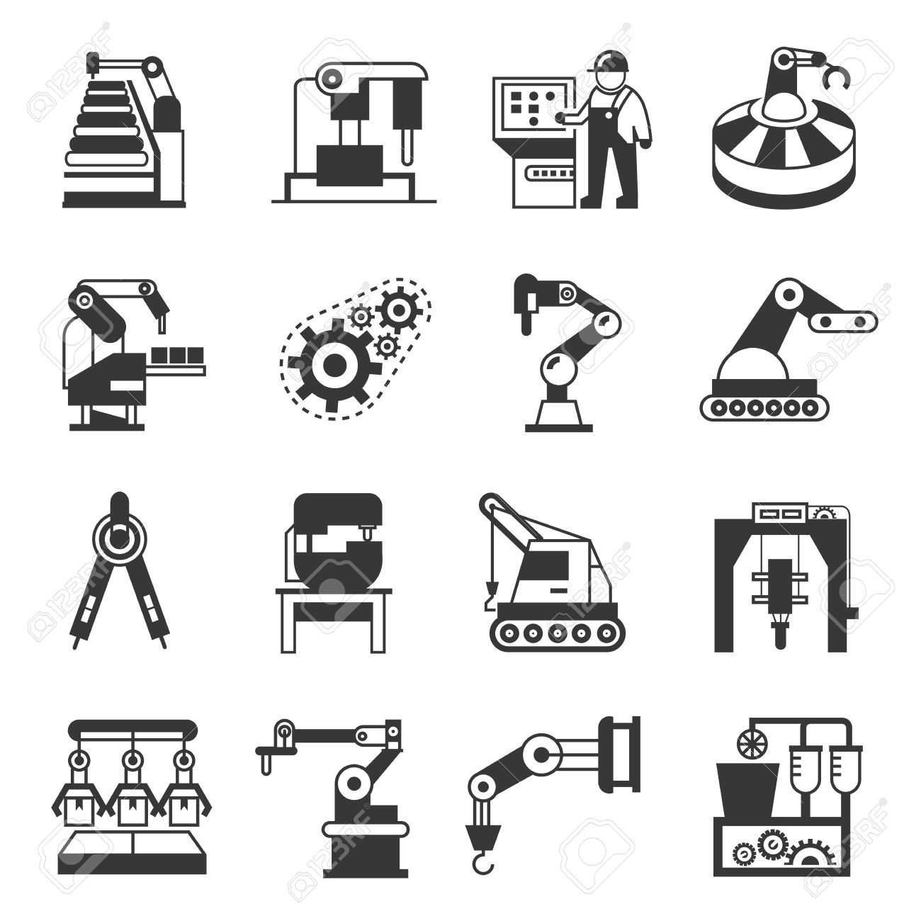 Sewing clothing manufacture icons set. Sewing icon vector clip 