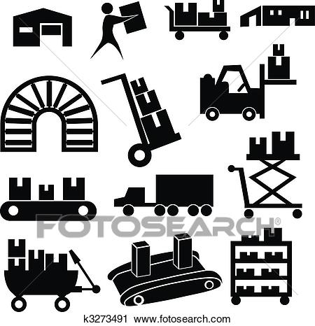 Manufacturing Icons, Robotics Icons Royalty Free Cliparts, Vectors 