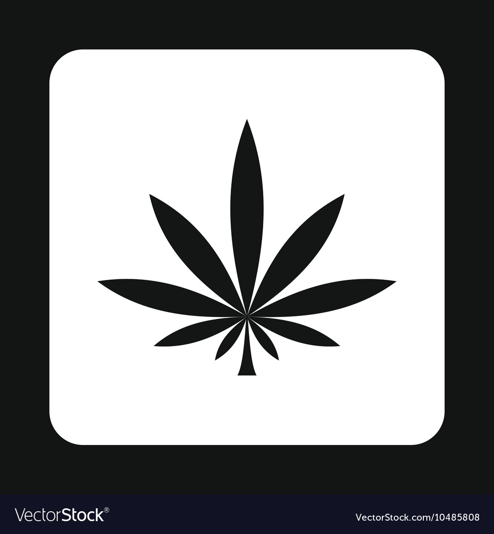 Marijuana leaf icon isometric 3d style Royalty Free Vector